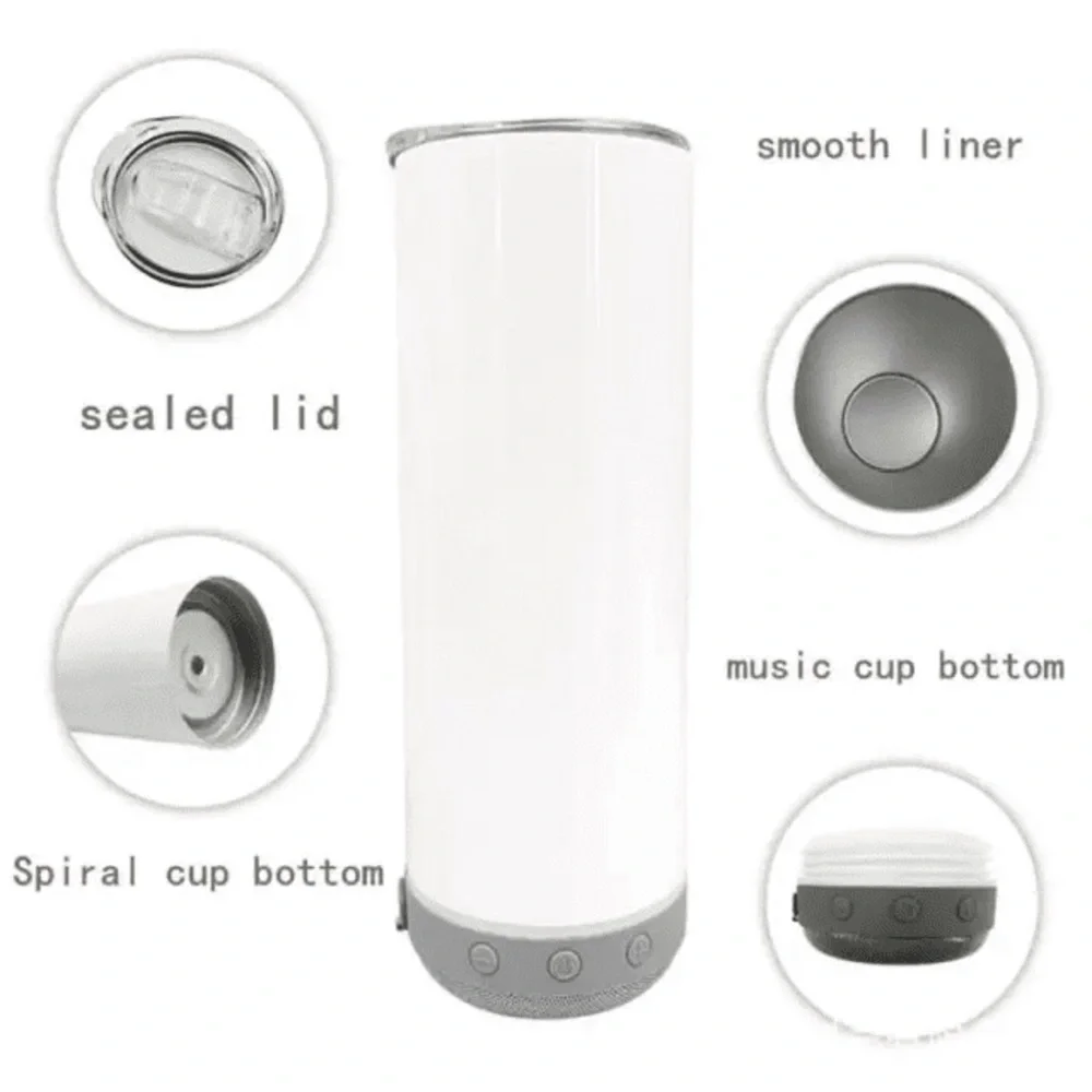 *NEW*‎ 20 oz Bluetooth Sublimated Speaker Tumbler